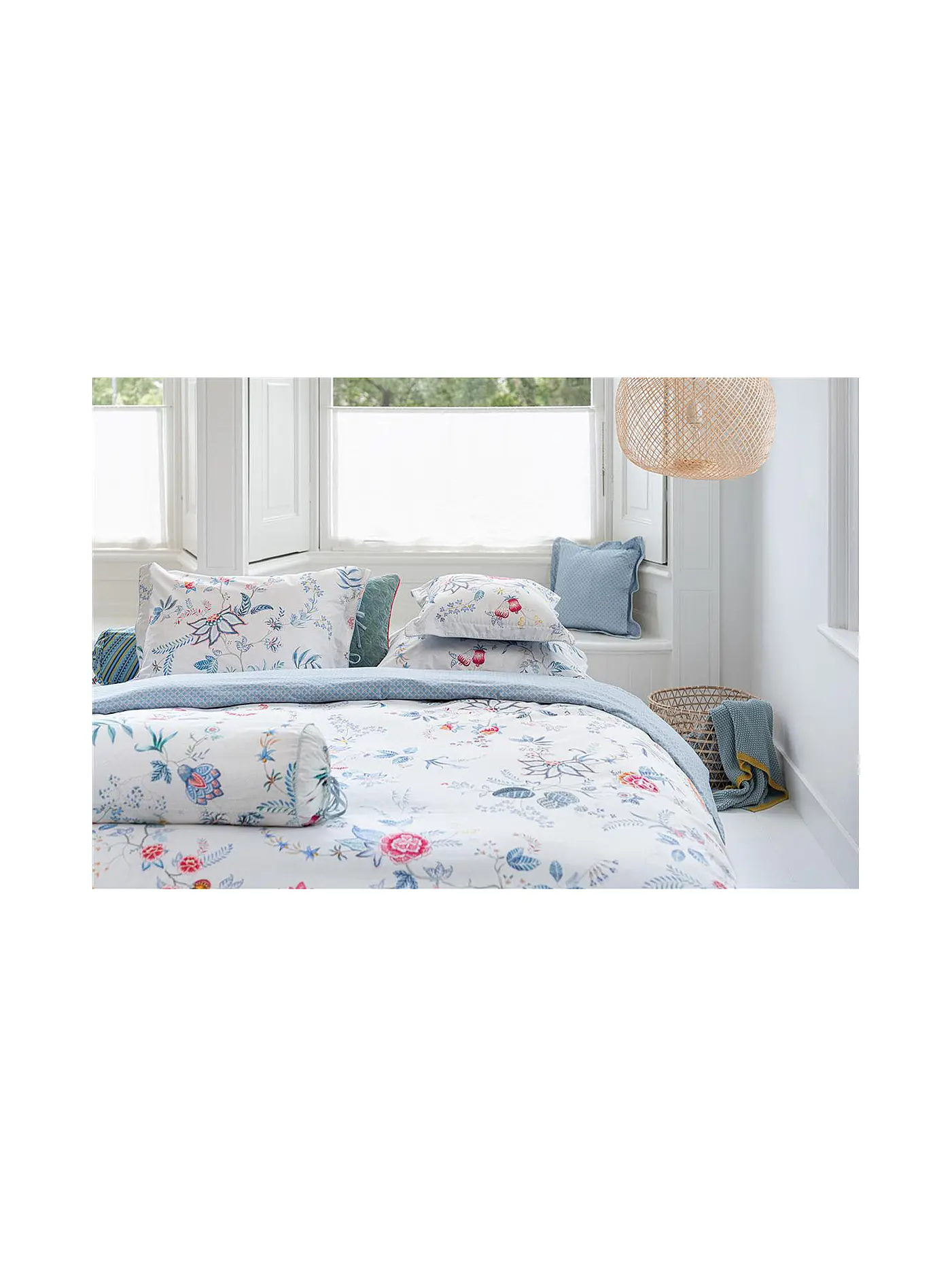 PIP STUDIO | Perkal Bettwäsche Flower Festival  2x 70x90cm / 200x200cm White | 